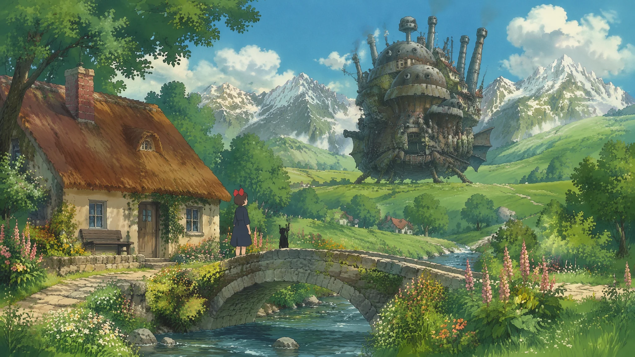 AI绘画宫崎骏风格场景创作教程