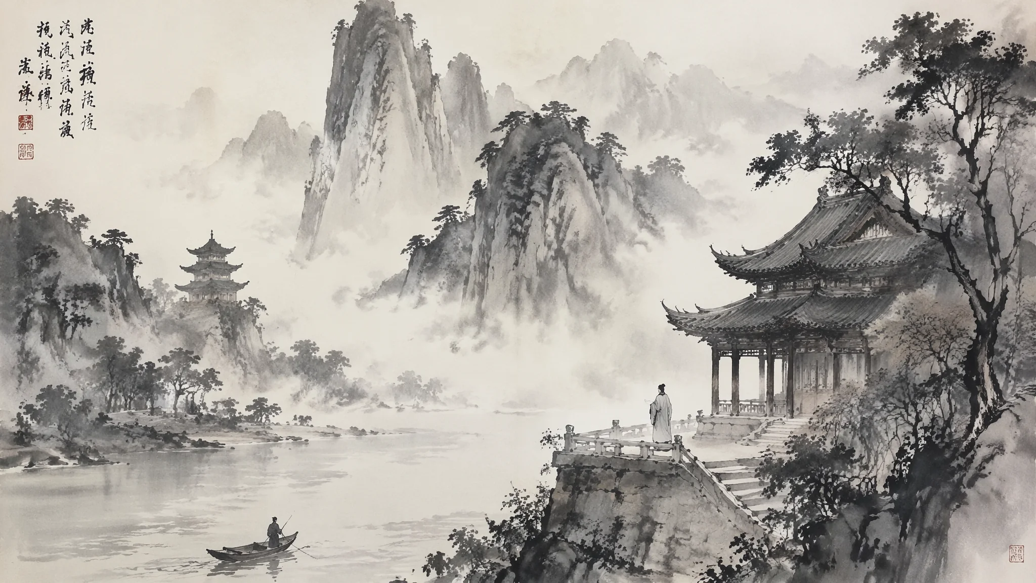 AI绘画古风场景创作教程：从构图到出图