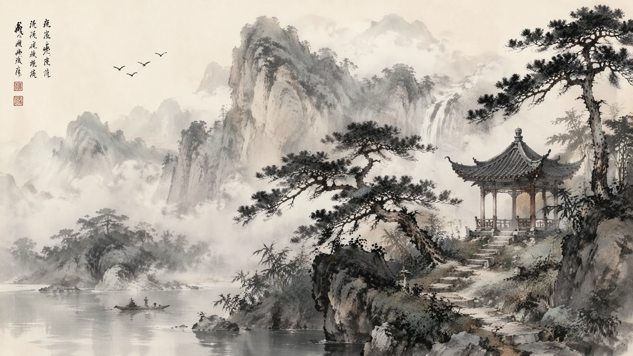 古风AI绘画背景场景创作与提示词思路
