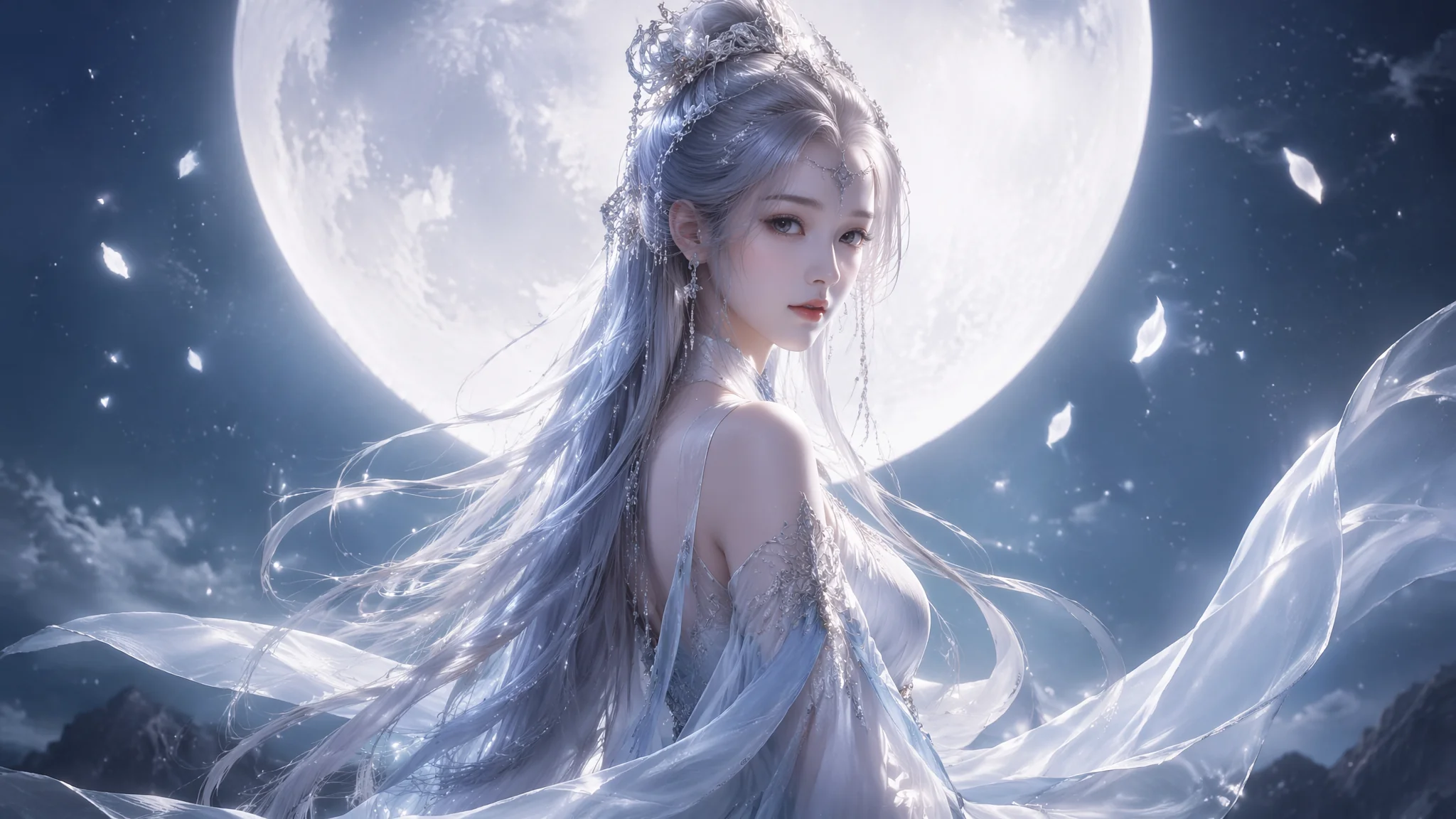 小月婵AI绘画：唯美月婵仙子角色生成