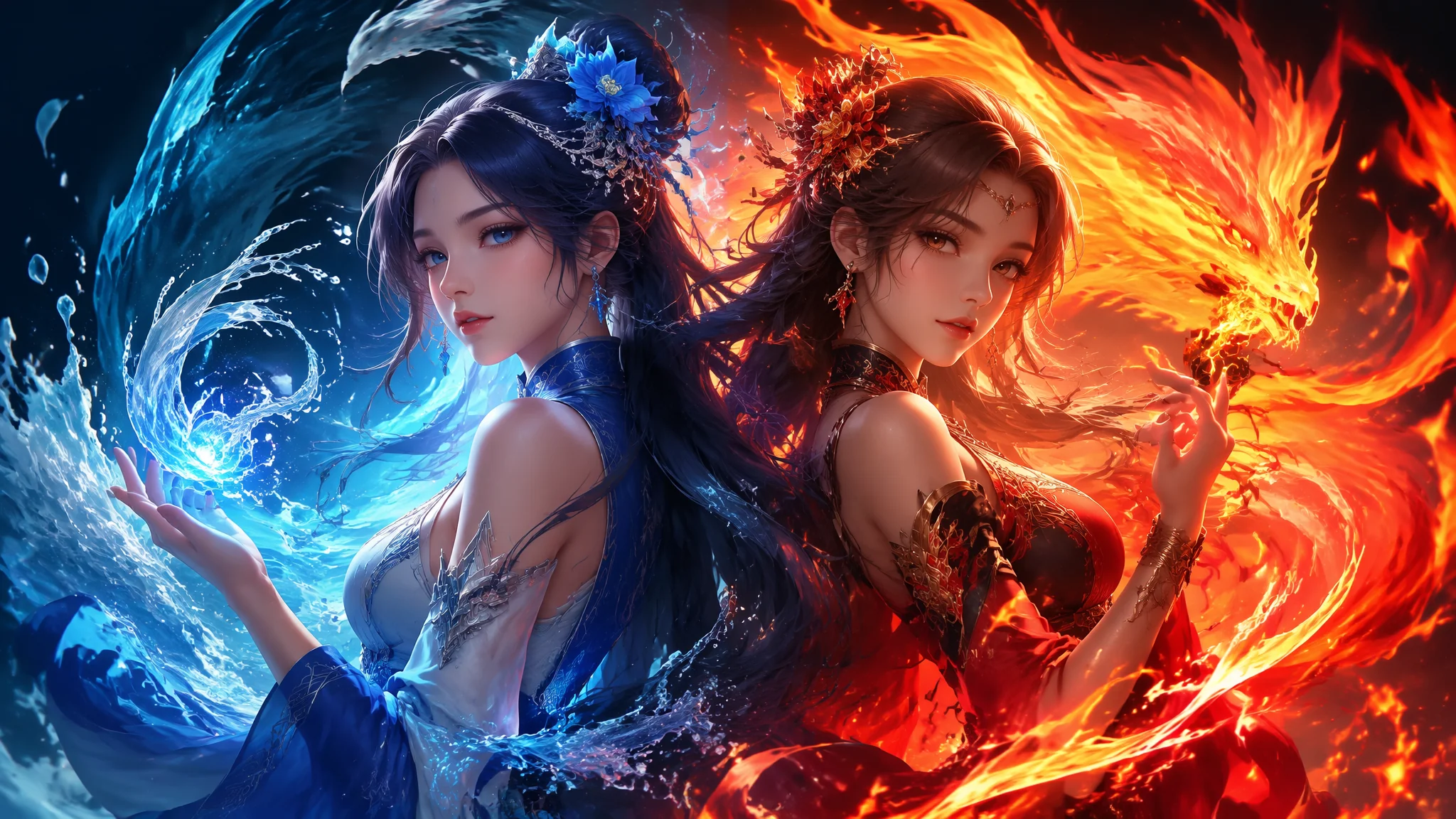 AI绘画情侣头像双人出图：统一画风与构图呼应