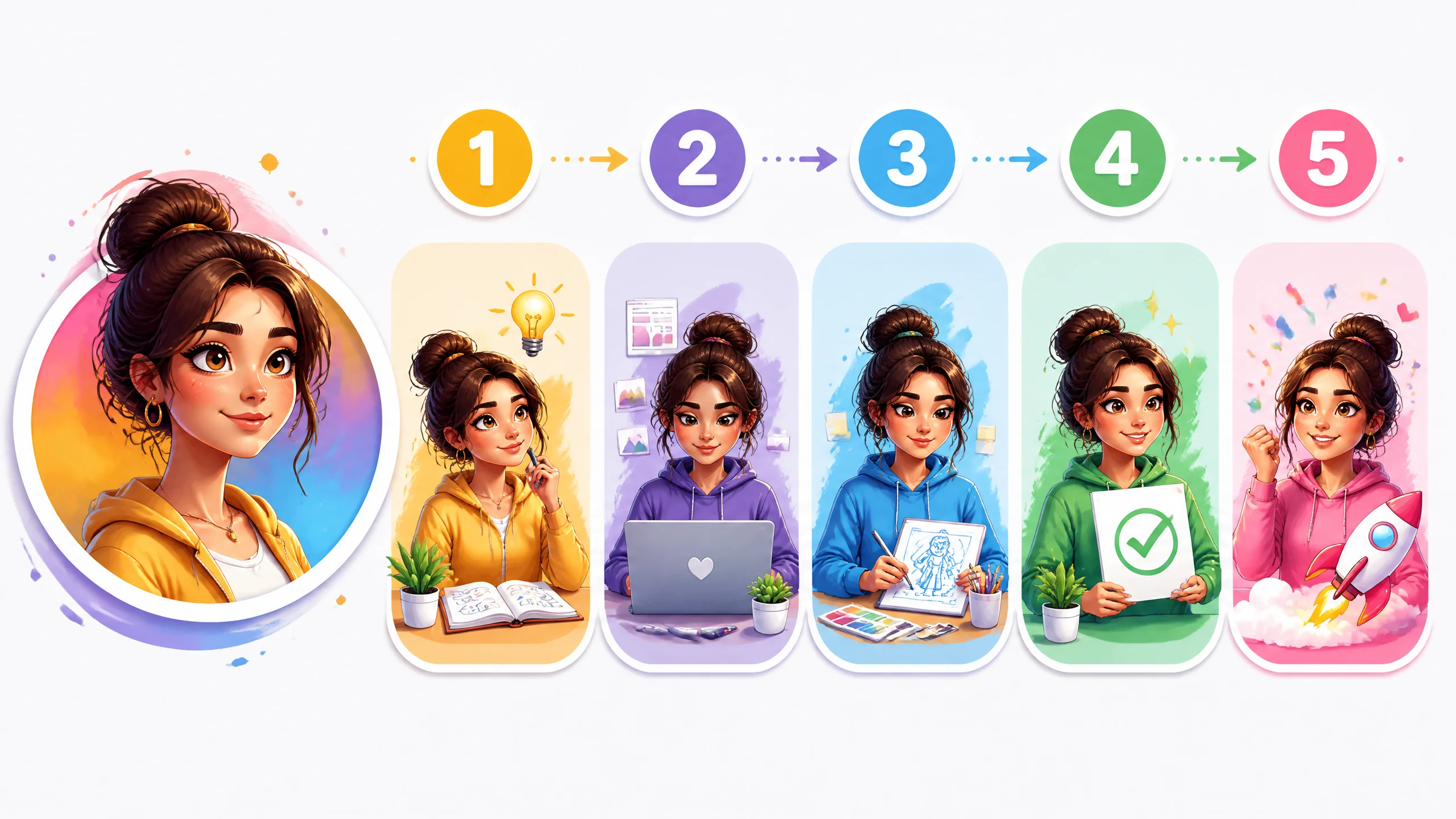女生短发头像AI绘画怎么画？利落感出图