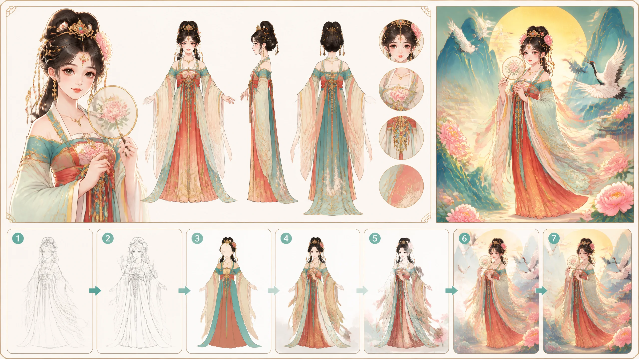 AI绘画古风女帝怎么画？帝王角色出图