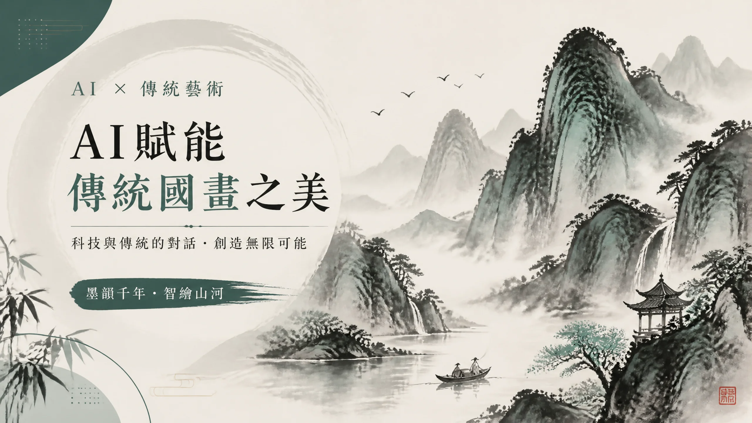 AI中国传统绘画进阶：国画山水与水墨丹青的数字时代传承