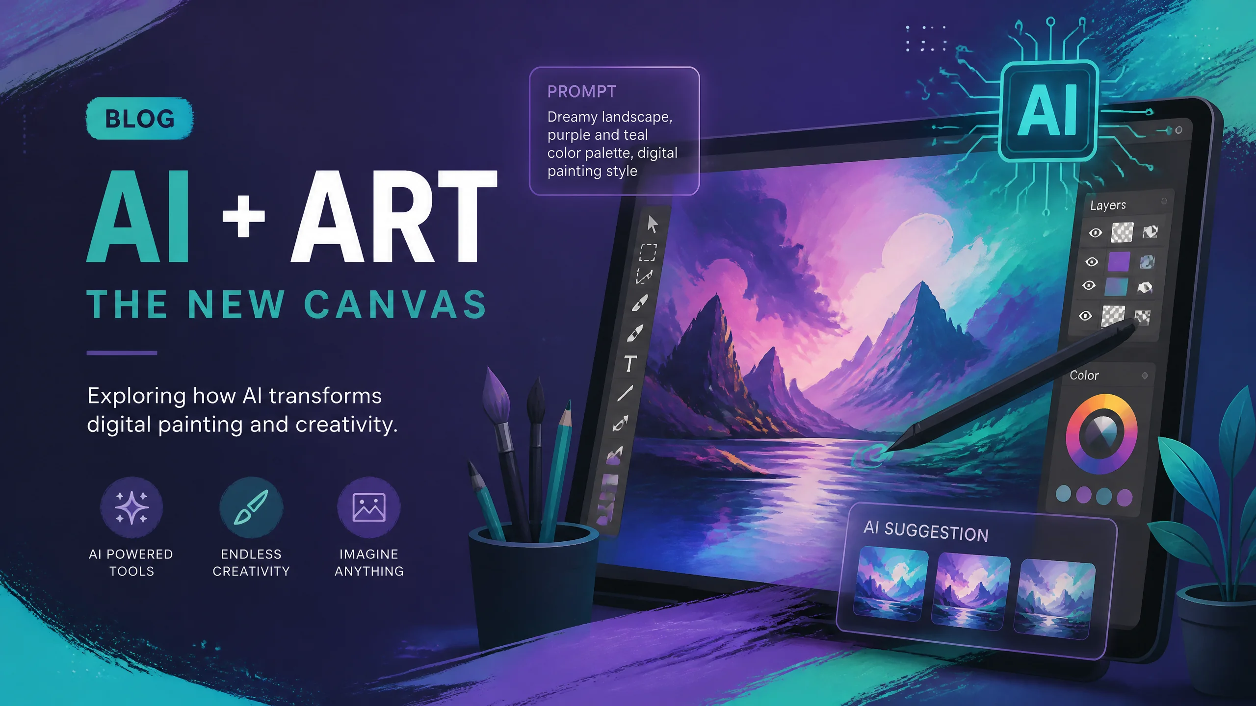AI绘画课程推广：教育培训行业的营销视觉与招生海报设计