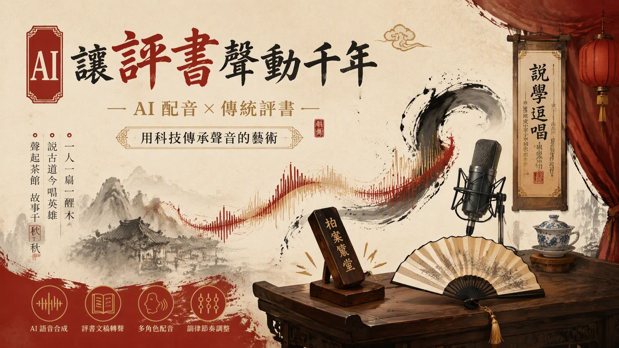 ai配音评书怎么配出说书人味？醒木拍案和抑扬顿挫的调参实录