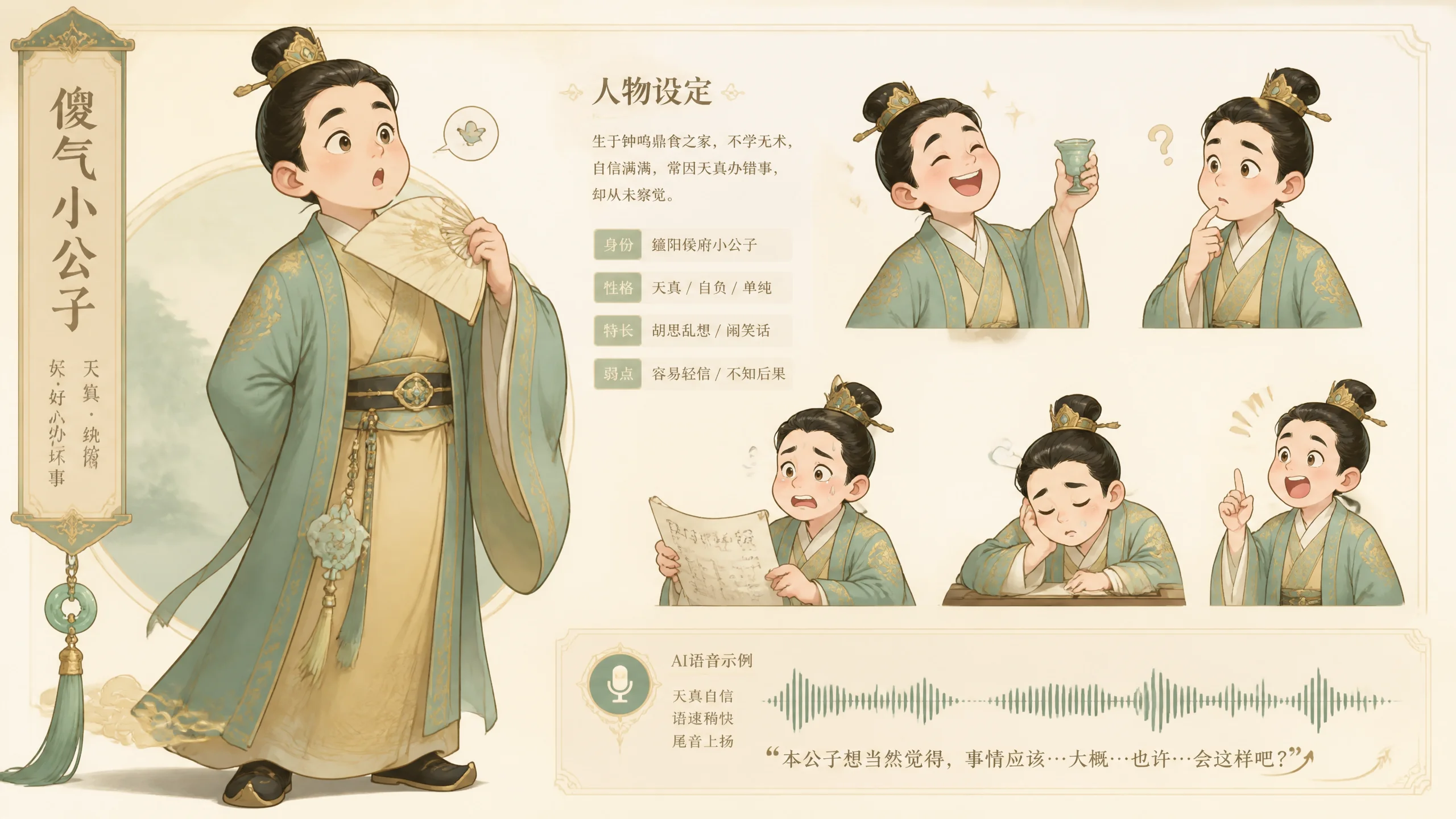 AI配刘禅那种憨傻少爷音怎么调？历史角色的塑造