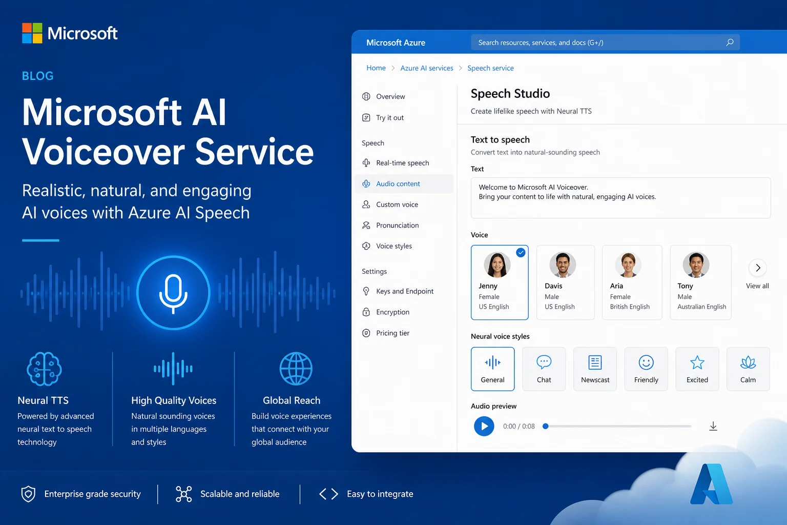 Microsoft AI配音到底好不好用？Edge TTS和Azure语音实测对比与避坑