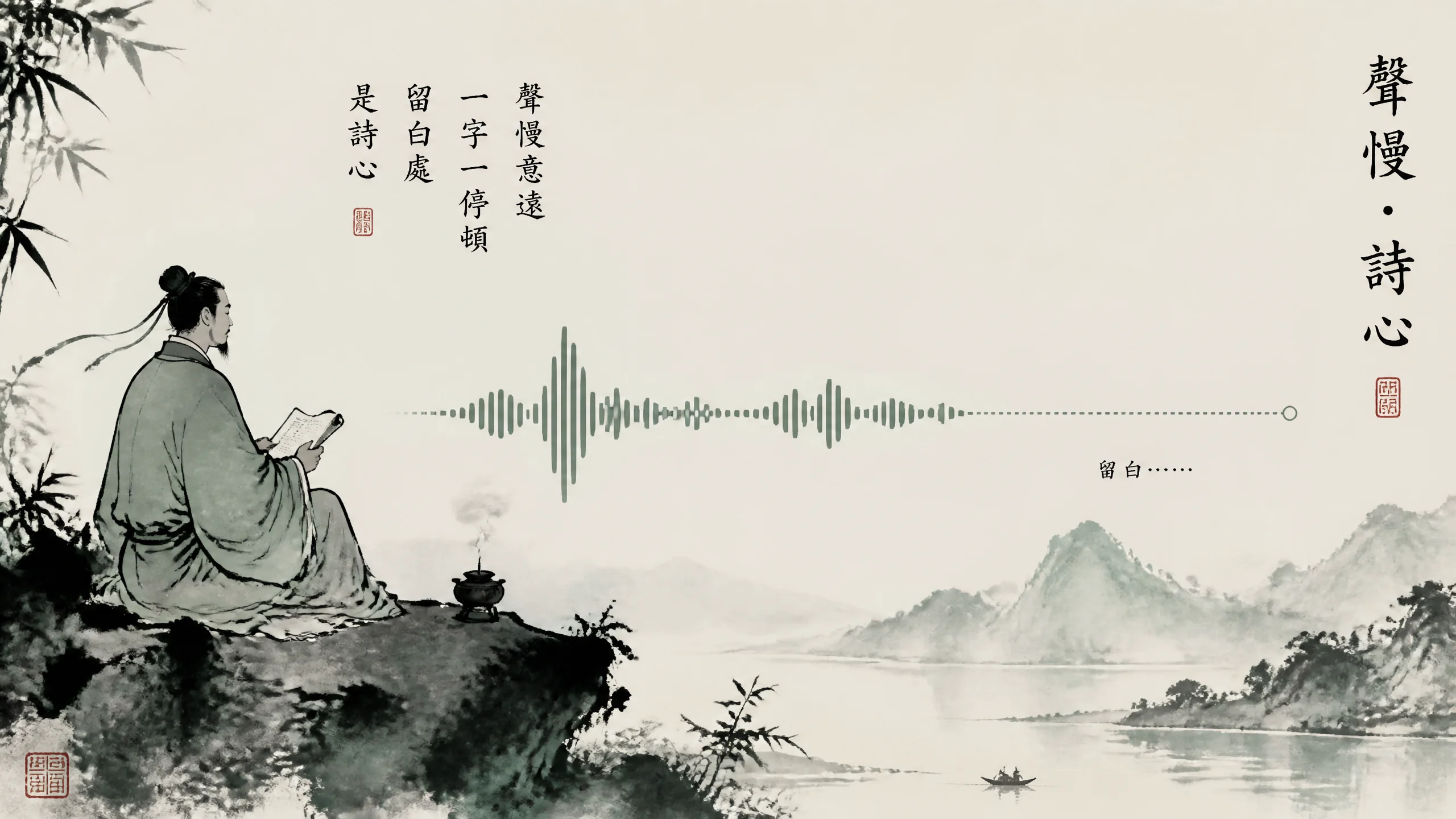 ai配音古诗怎么配出韵味？慢韵留白与意群断句的调参实录