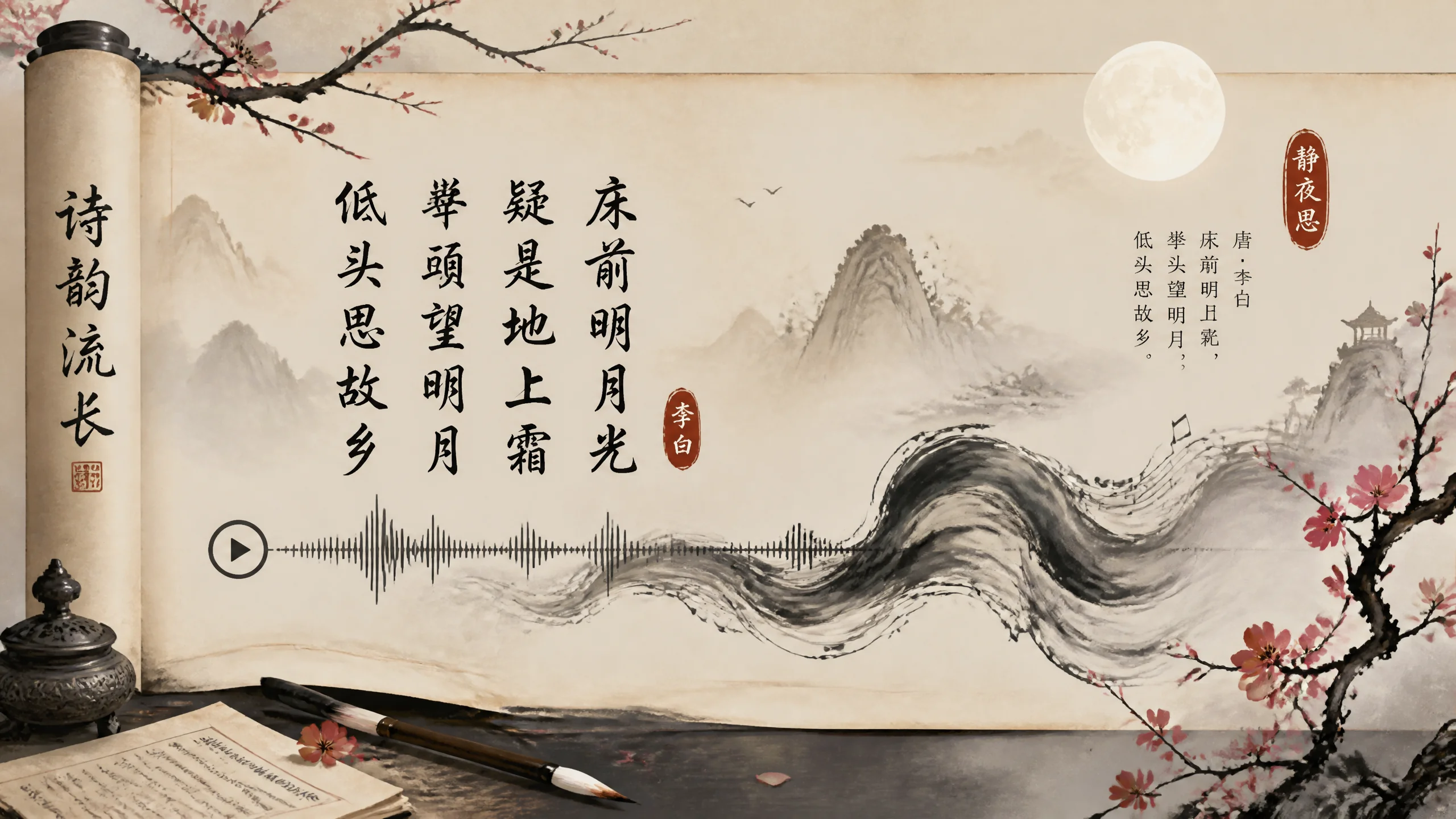 ai读诗配音怎么做？诗歌朗读的意境声线和留白节奏