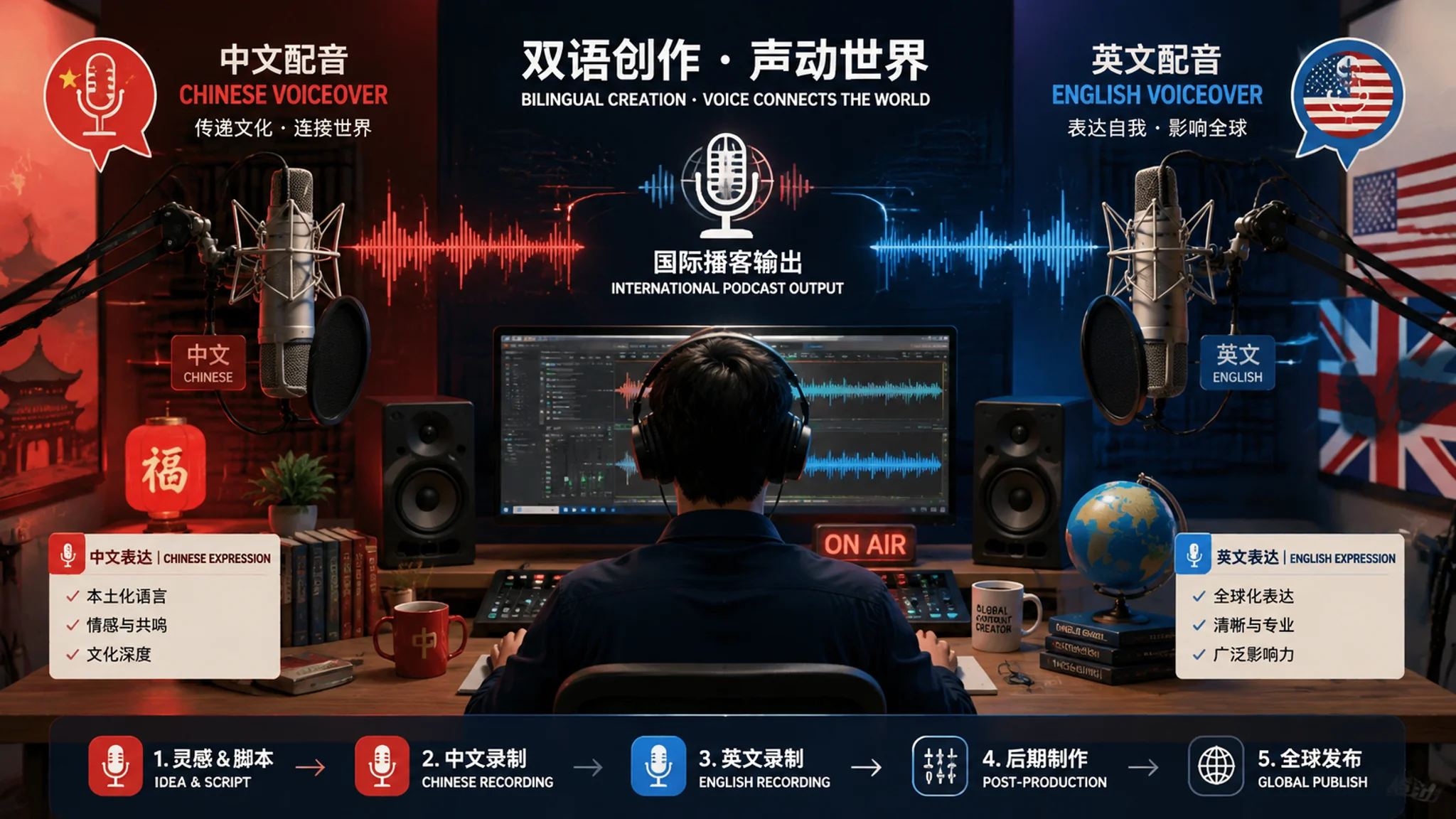 英语AI配音怎么做？英文内容的配音方案