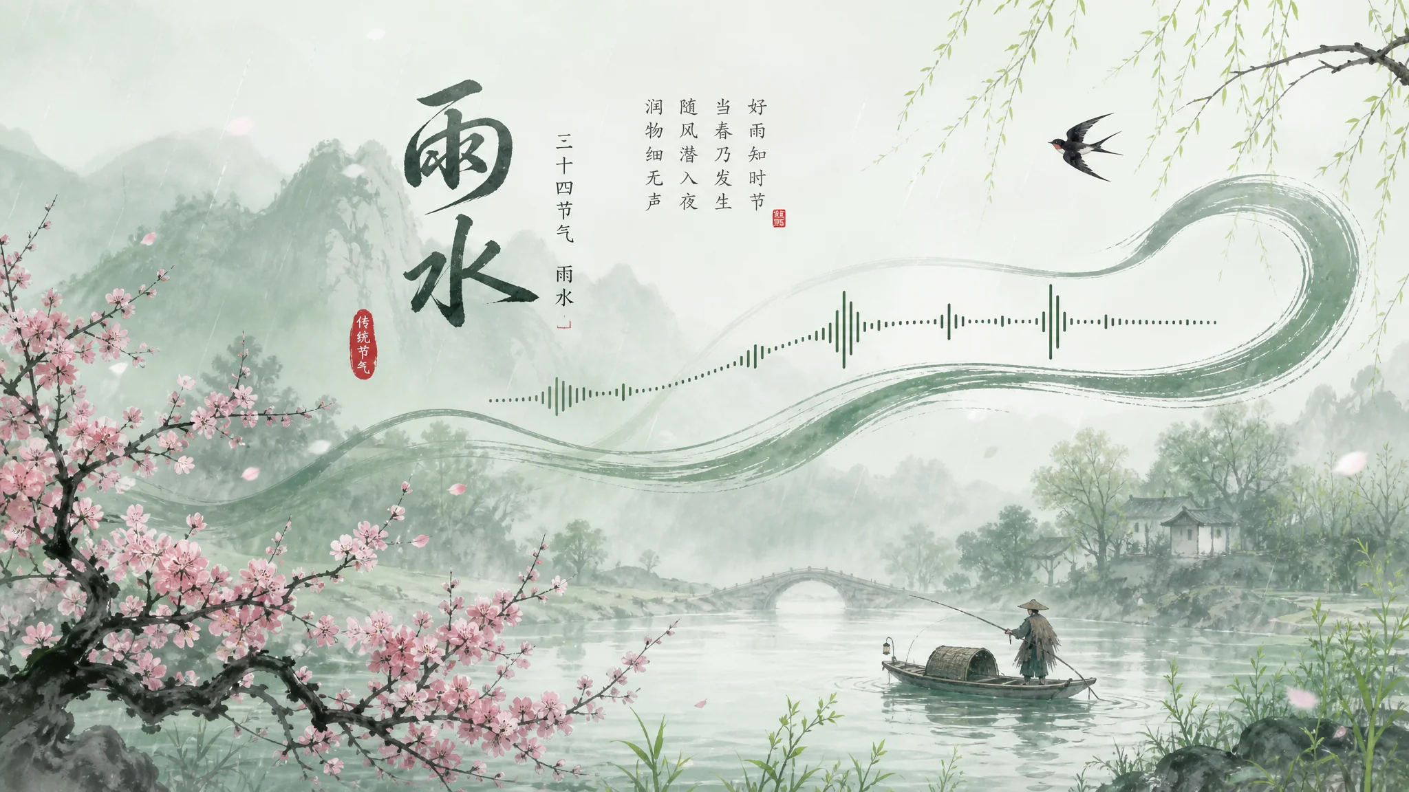 雨水AI配音怎么配？节气内容的诗意声线