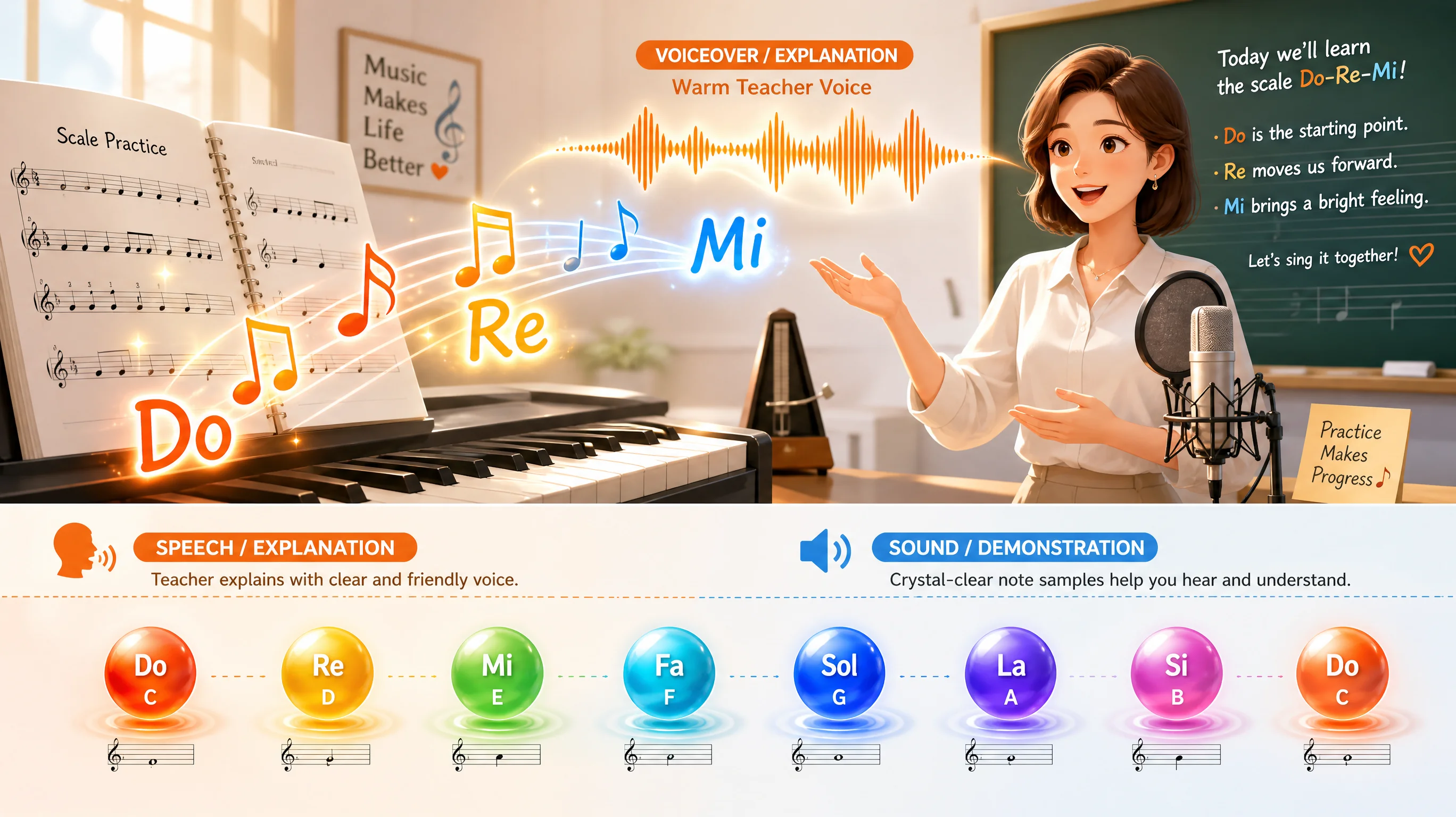 音符AI配音怎么做？音乐教学的唱名声线
