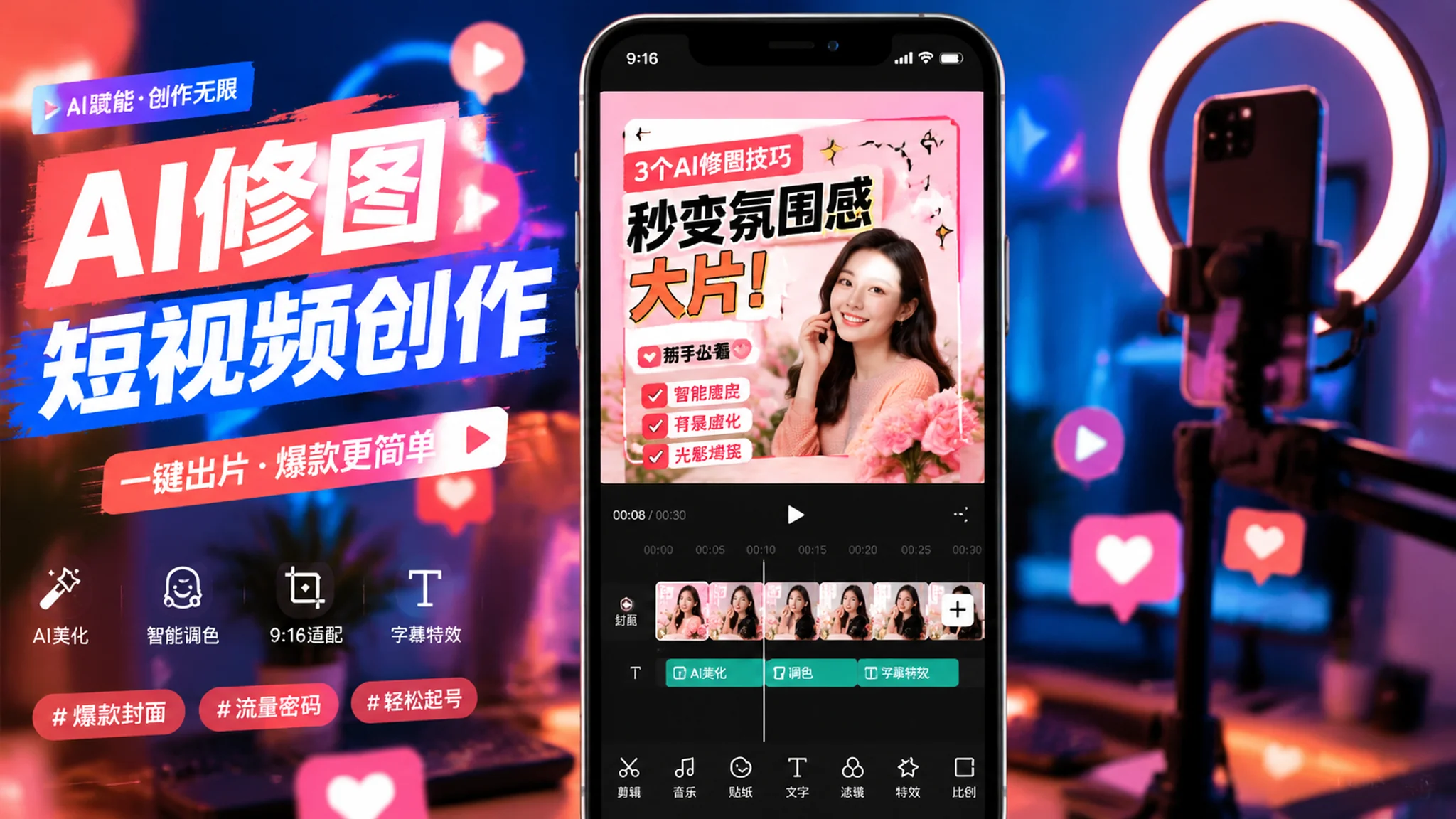 抖音AI修图：短视频时代的图片修图玩法