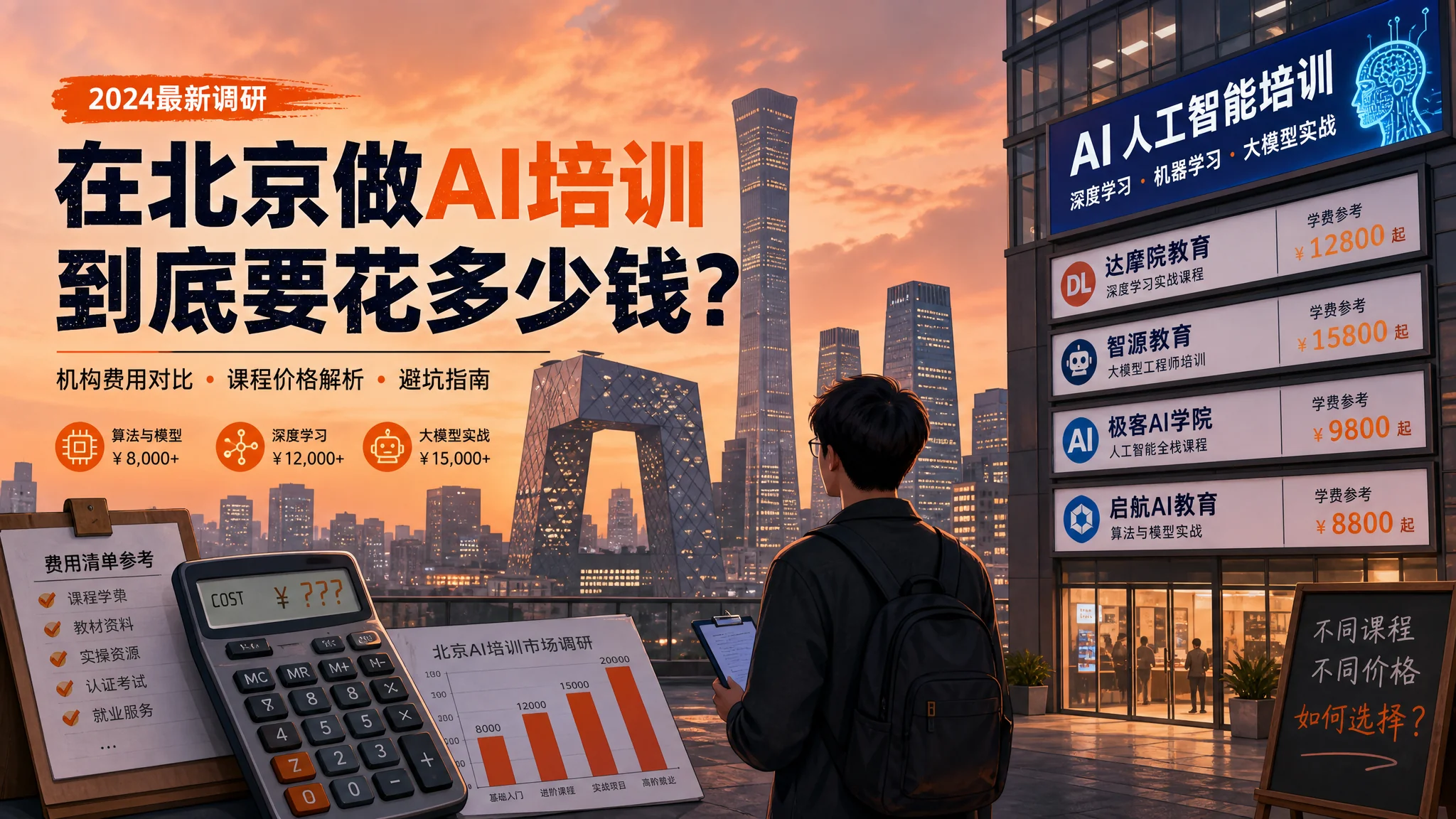 北京AI培训多少钱才不亏？跑遍海淀朝阳后我给你算笔实账