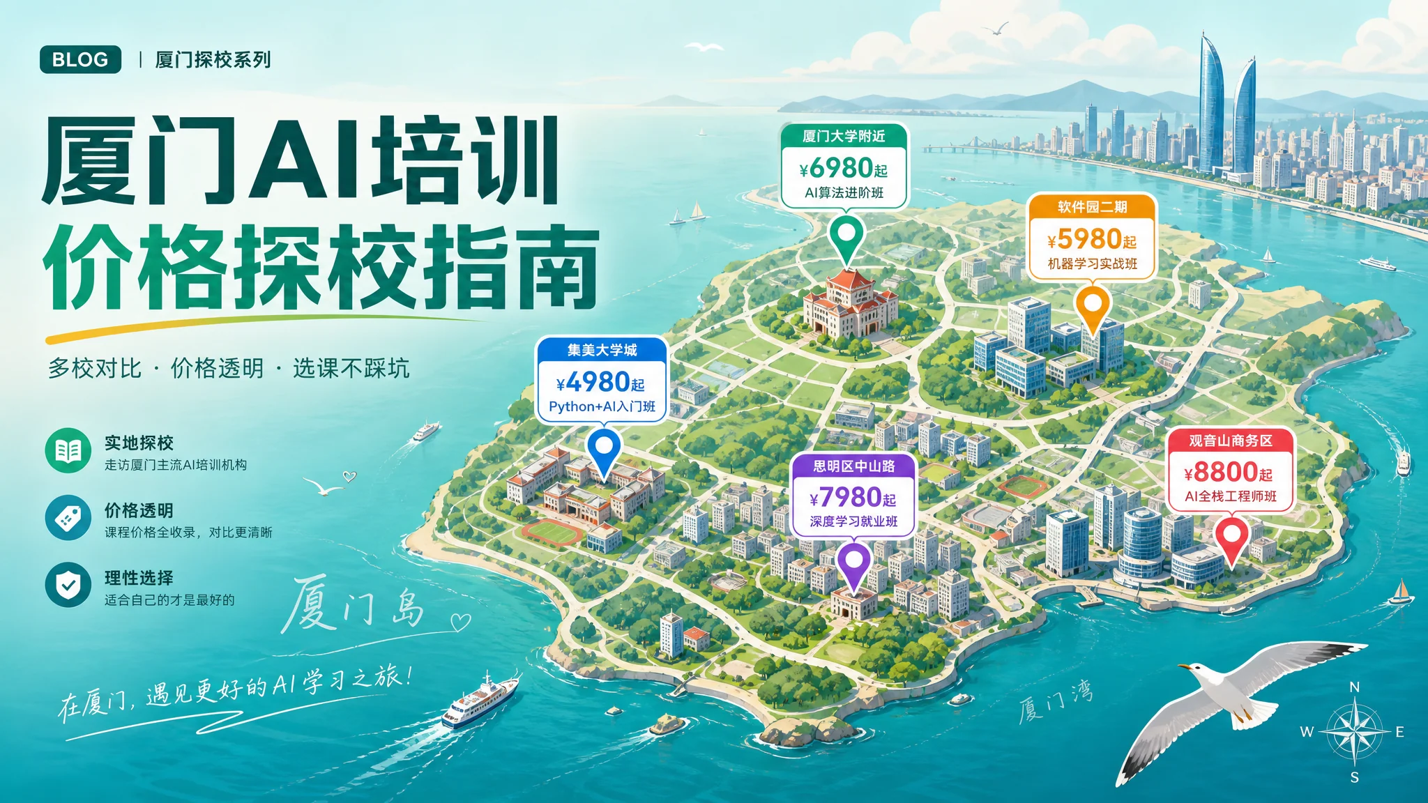 厦门AI培训多少钱不算被割？试听一圈后的费用与选课实话