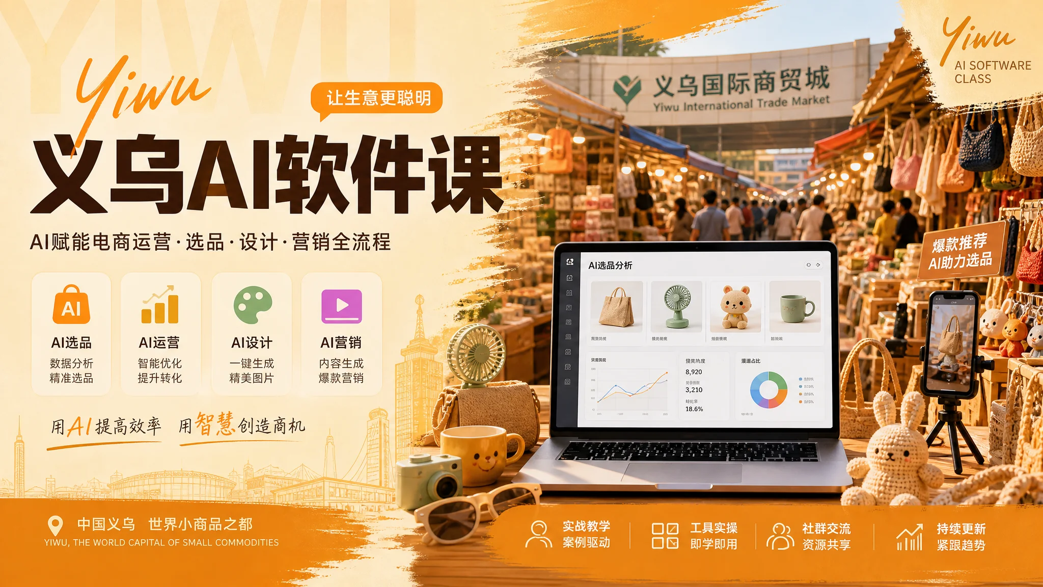 义乌AI软件培训怎么选？电商小城报班避坑实录