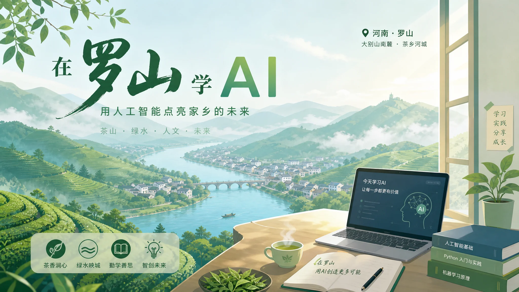 罗山ai培训在哪里？豫南山城学AI的路