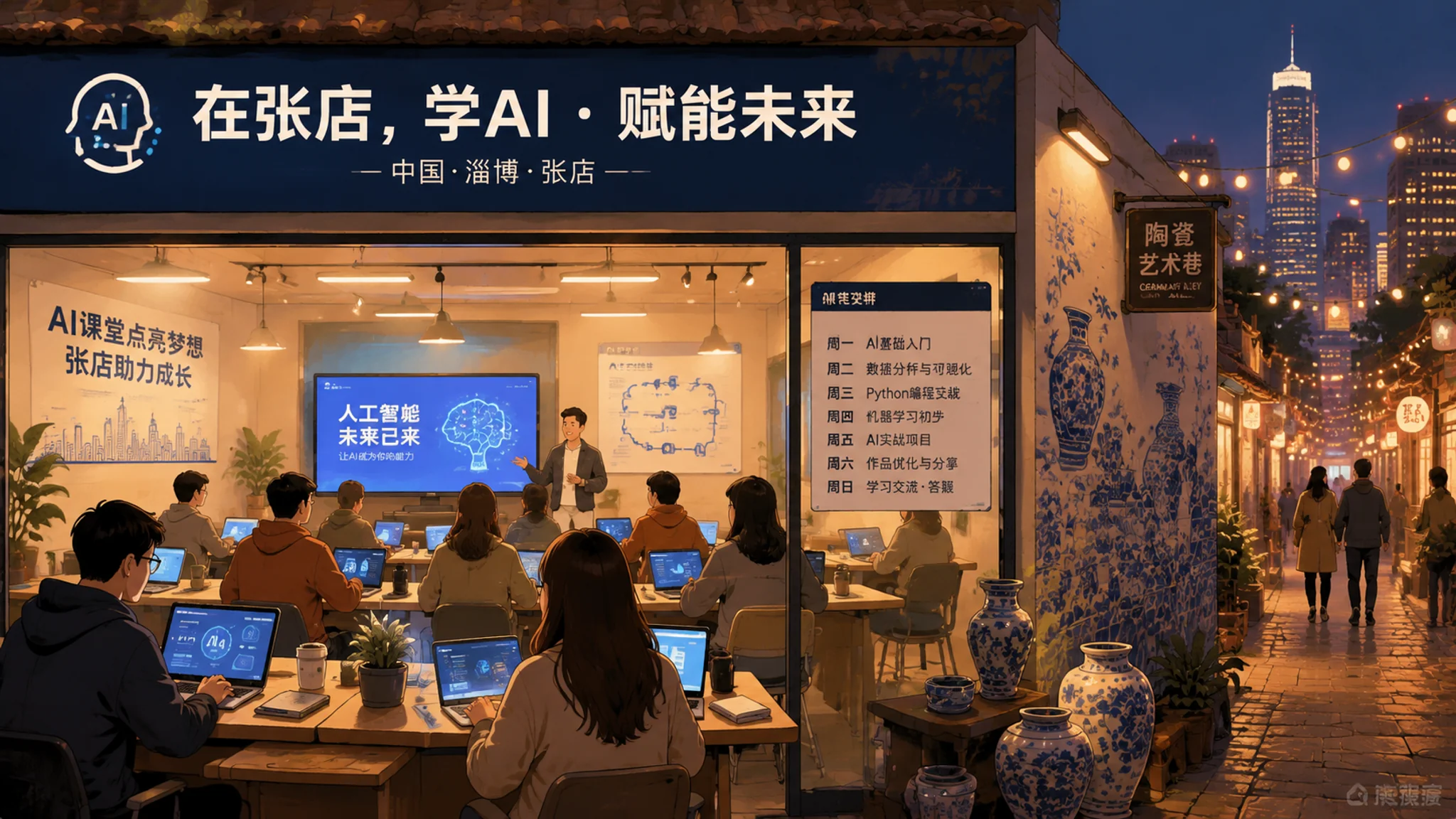张店ai培训在哪里？淄博张店学AI的选择