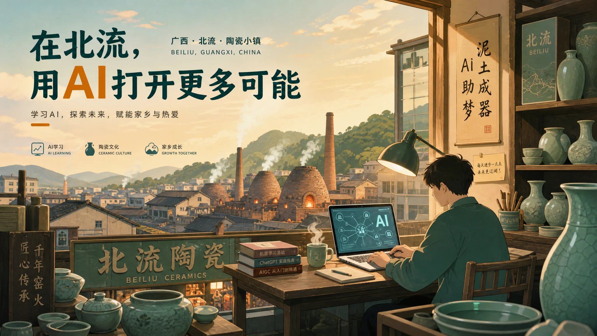 北流ai培训在哪里？桂东南小城学AI的路