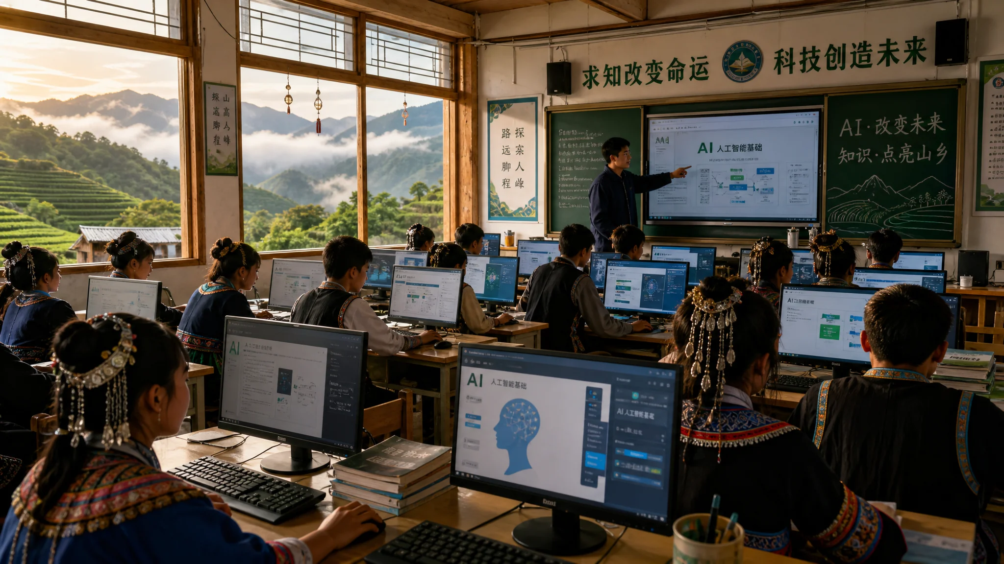 西盟AI培训从中学选修课开始：佤山支教的记录