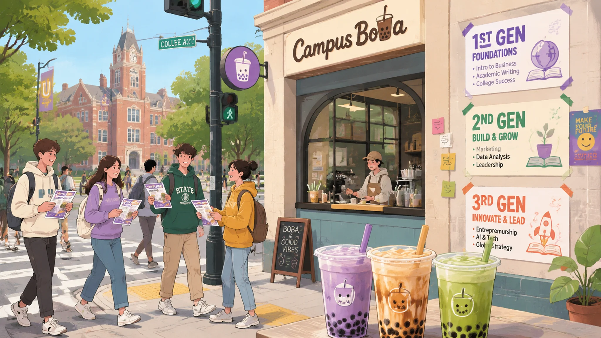 榆次AI培训观察记：大学城奶茶店主看学生报班的三年