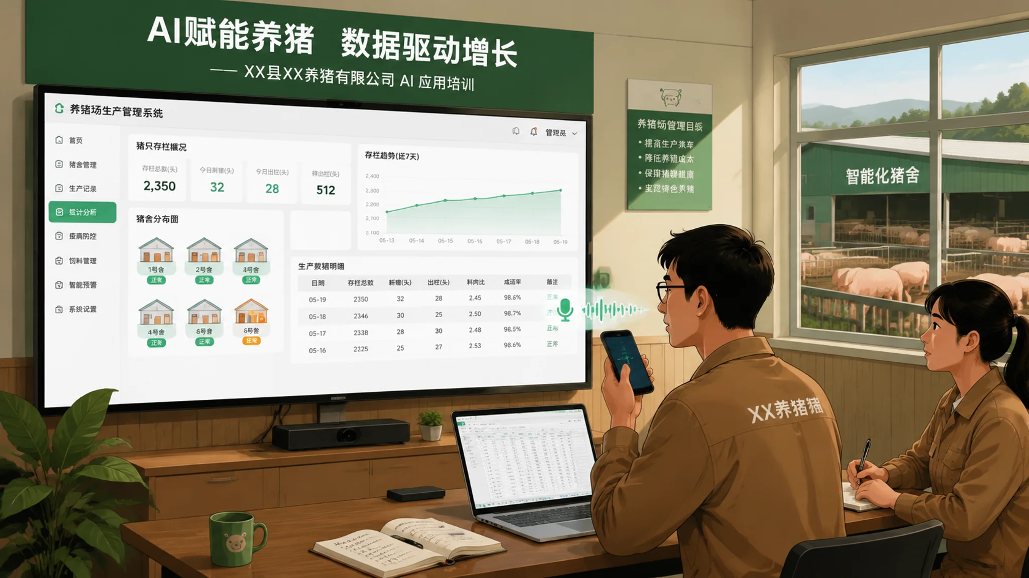 内乡ai培训亲历记：养猪大县里的猪场文员新课表