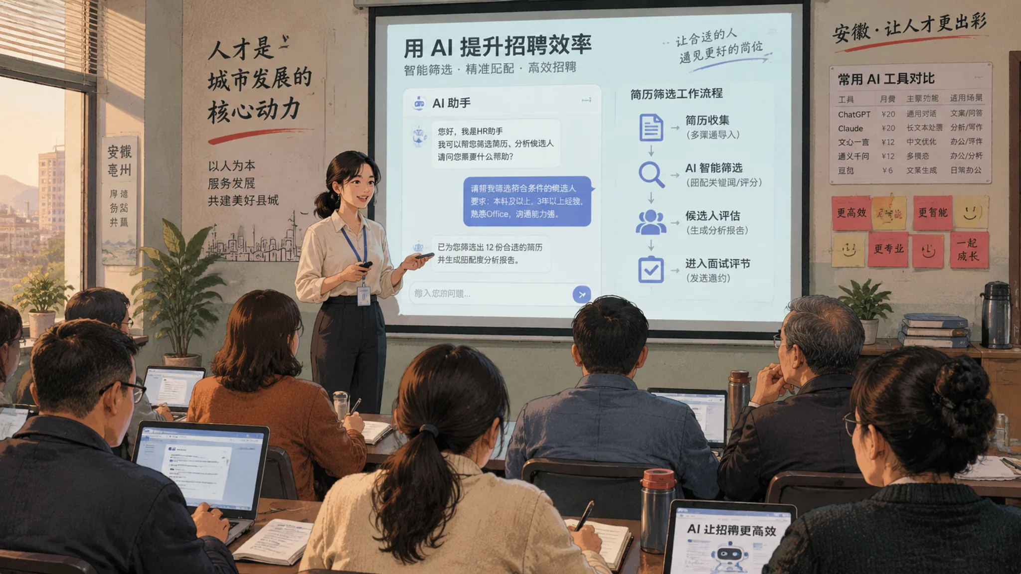 阜阳培训AI别急着报班：我们单位40人先上了一轮，账都在这
