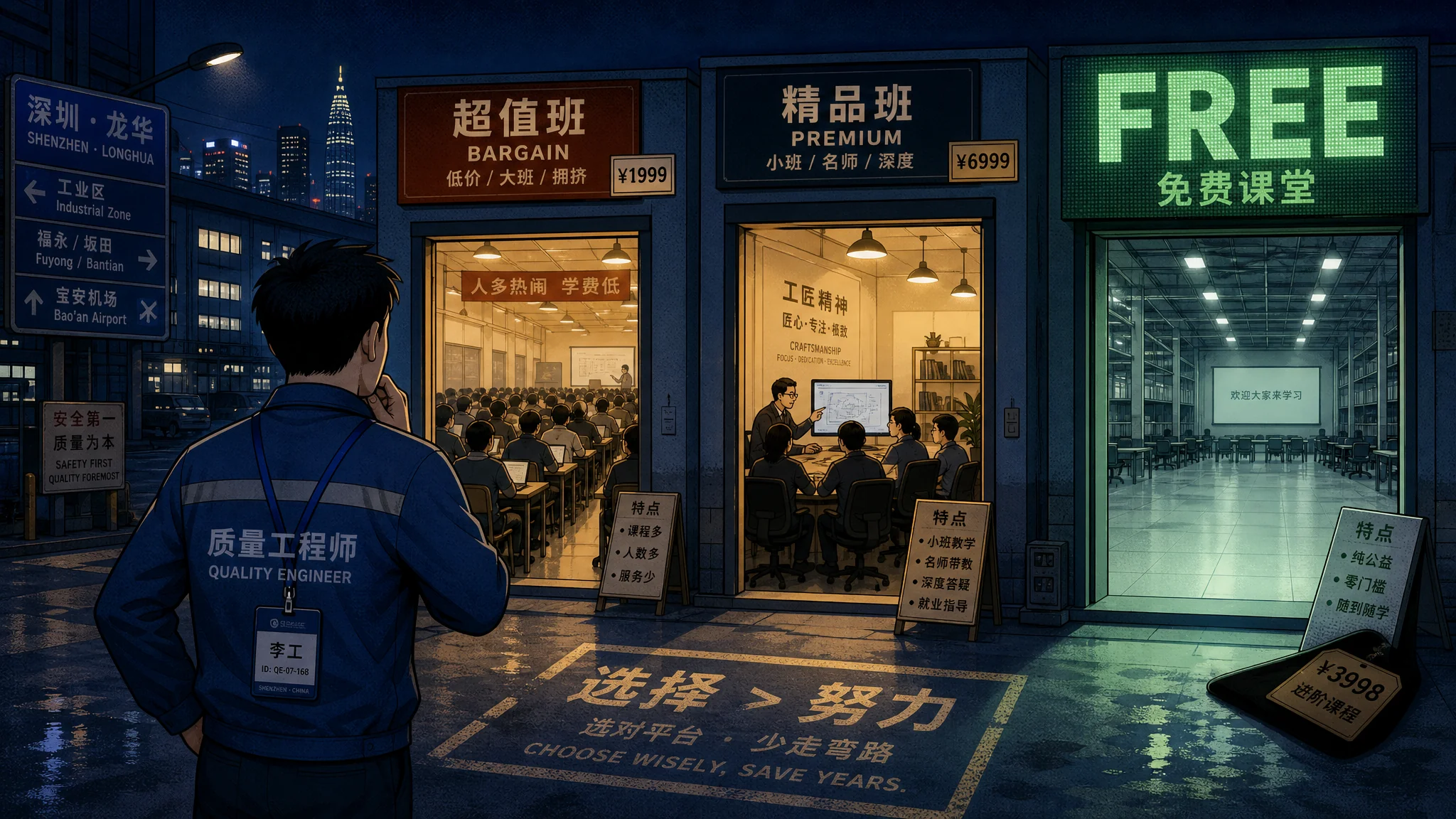 宝安AI培训怎么挑？电子厂工程师下班后的报班对比