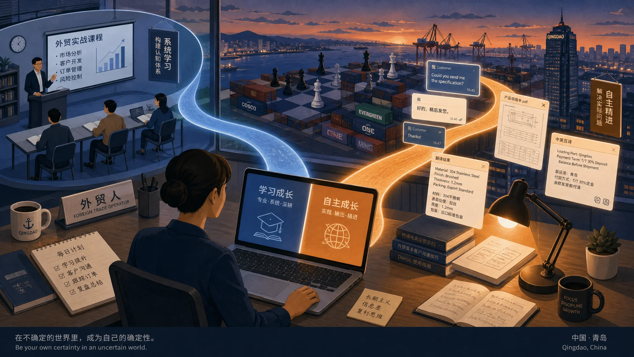 青岛培训ai外贸场景最实用？外贸运营的报班自学对比