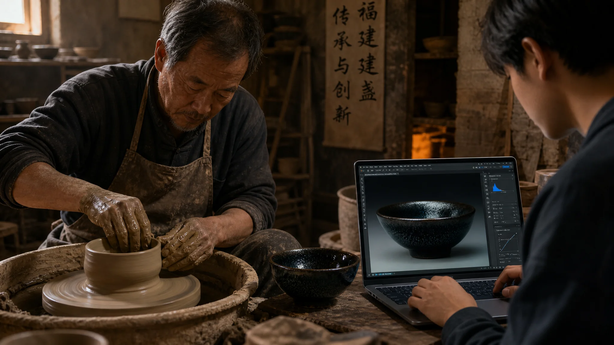 建阳ai培训给建盏手艺人带来什么？工作室二代上完课之后