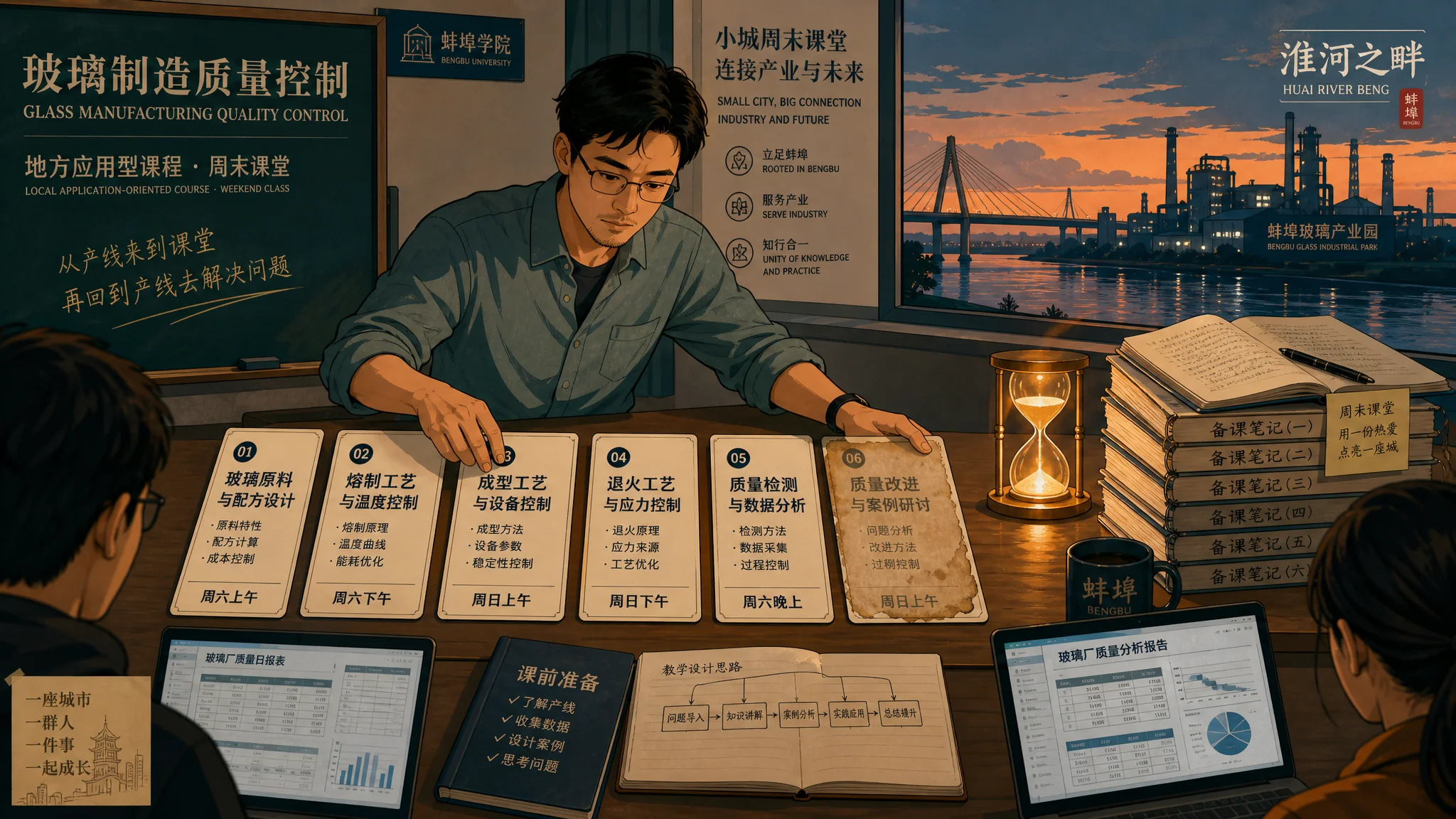 在蚌埠ai培训班教了六周课，我把课表、水分和备课账摊开讲