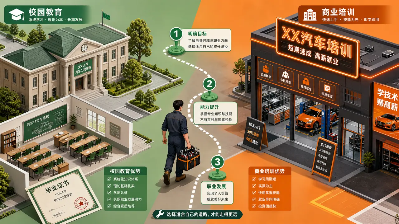 培训学院ai班和机构班差在哪？汽配厂技工跑了三趟的对比账