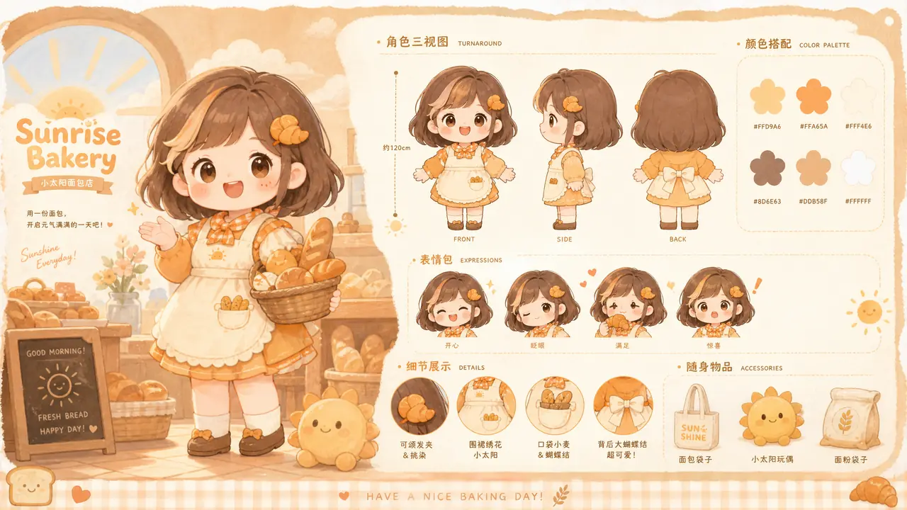 AI绘画给冉冉做角色设定：一个原创少女IP从名字到定稿
