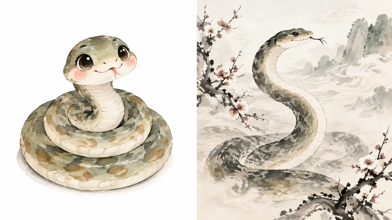 蛇AI绘画关键词怎么写？形态、质感与氛围写法