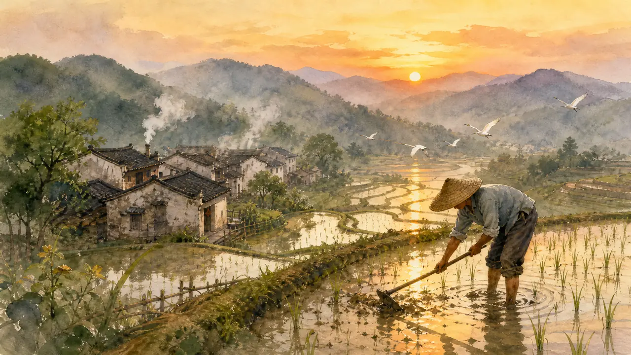 AI绘画种田文插图实测：锄头、秧苗和季节，它总错哪样