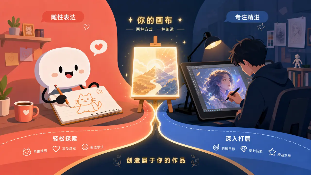 AI绘画是哪个AI？先分清随手画和精细画再选工具