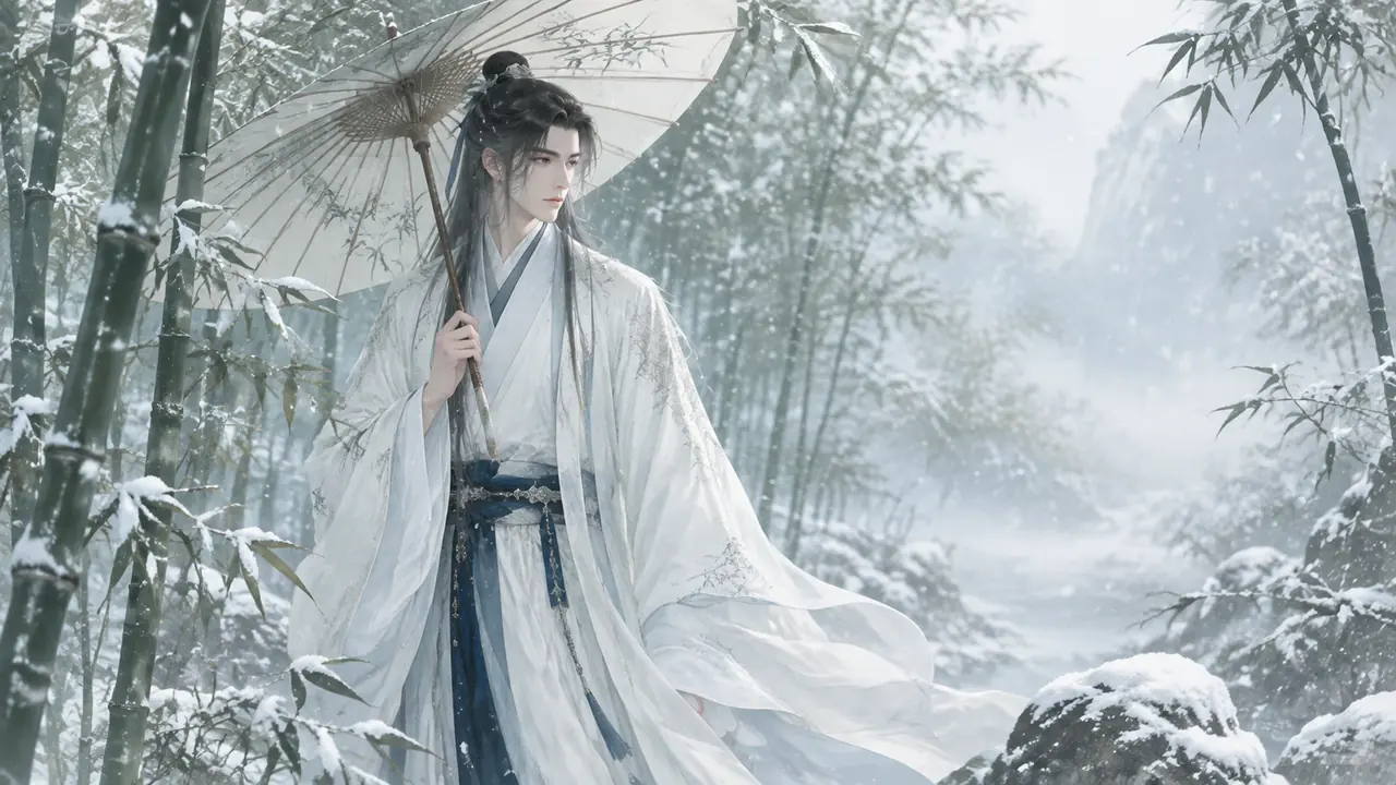 AI绘画古风美男子总画油？服饰、发型与神态的调法