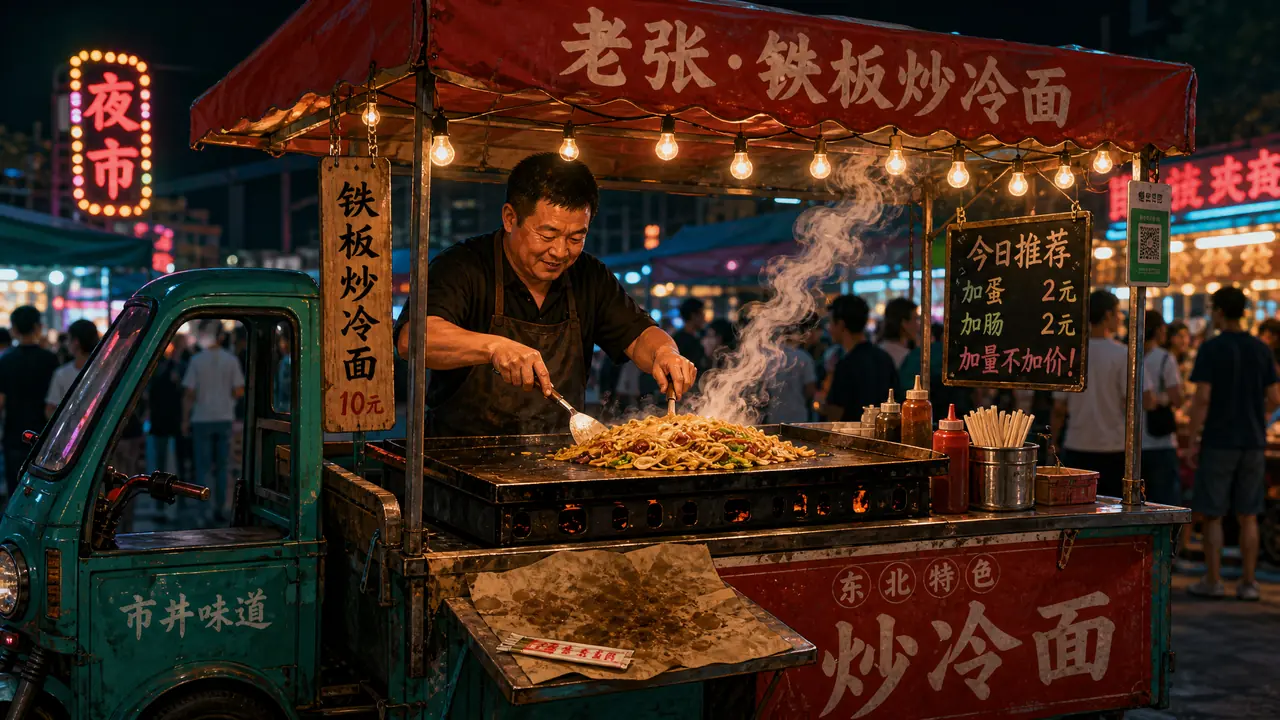 ai小吃绘画怎么画出烟火气？夜市摊位招牌图实测