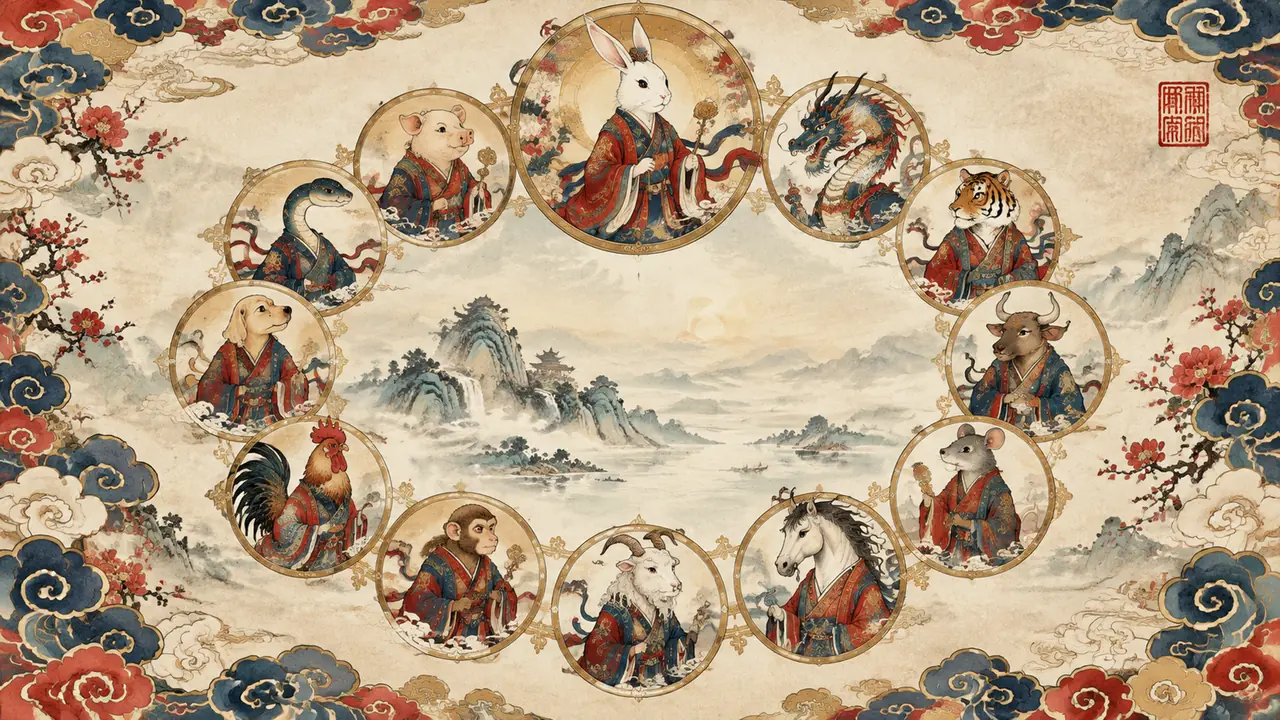 AI绘画古风十二生肖全套怎么出？统一风格的笨办法