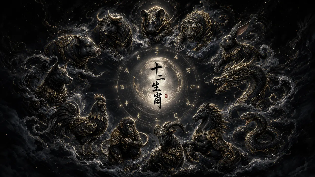 AI绘画黑化十二生肖：暗黑风生肖图调法与翻车点