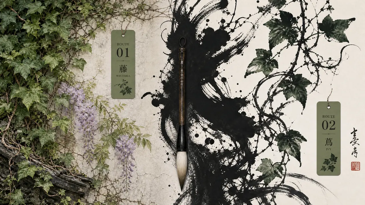 青藤AI绘画两种玩法：爬山虎入画和致敬徐渭大写意