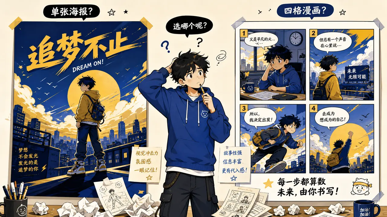 AI漫画AI绘画不是一回事：单图高手改画分格的翻车实录