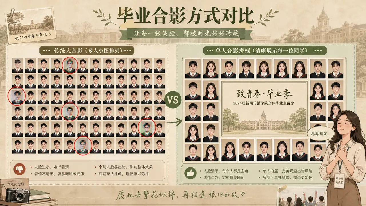 AI绘画全班合影实测：五十张里挑出六张能用