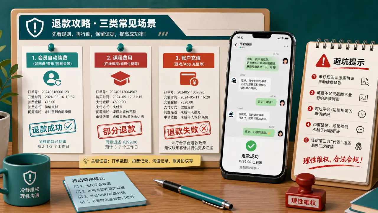 退钱AI绘画避坑实录：会员、课程、充值三类翻车与退款经过
