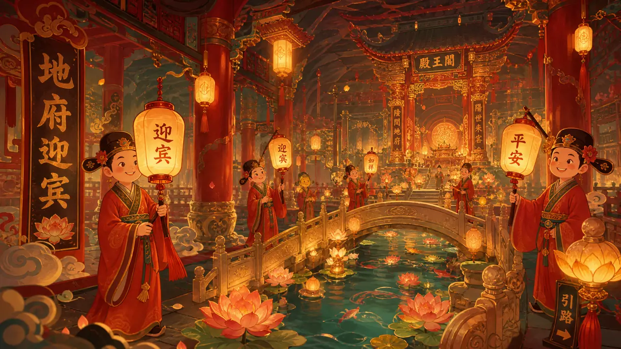 地府.ai绘画实测：阎罗殿、奈何桥与灯笼鬼差，国潮志怪这样画不吓人