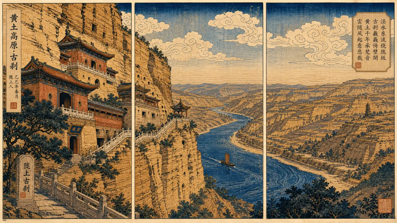 ai绘画泾川地标老串味？我拿王母宫试了三轮才开窍
