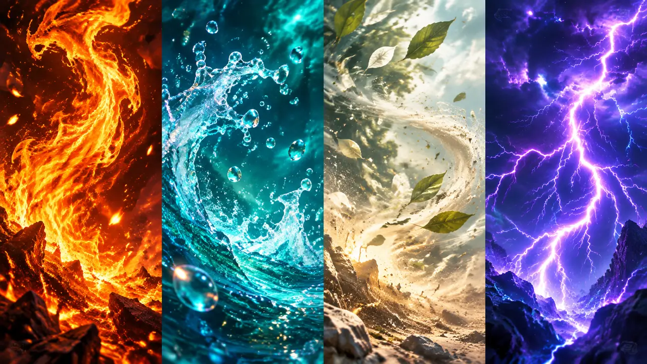 ai绘画元素效果想炸？火水风雷的剂量我各试了五十张