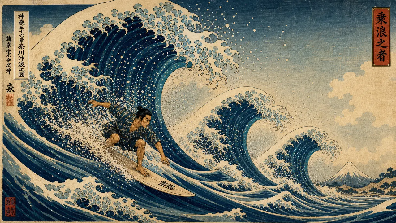ai冲浪绘画难在浪花，这三个结构词我反复在用