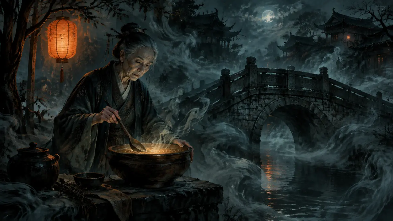 孟婆汤ai绘画翻车八次才开窍：一碗汤的地府国风公式